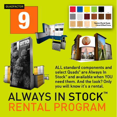 MultiQuad rental program allows you to rent any component, any size, anytime. It is always in stock. 